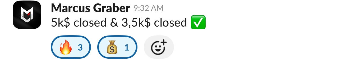 Marcus Graber - $5k closed and $3.5k closed