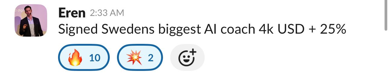 Eren - Signed Sweden's biggest AI coach, $4k USD + 25%