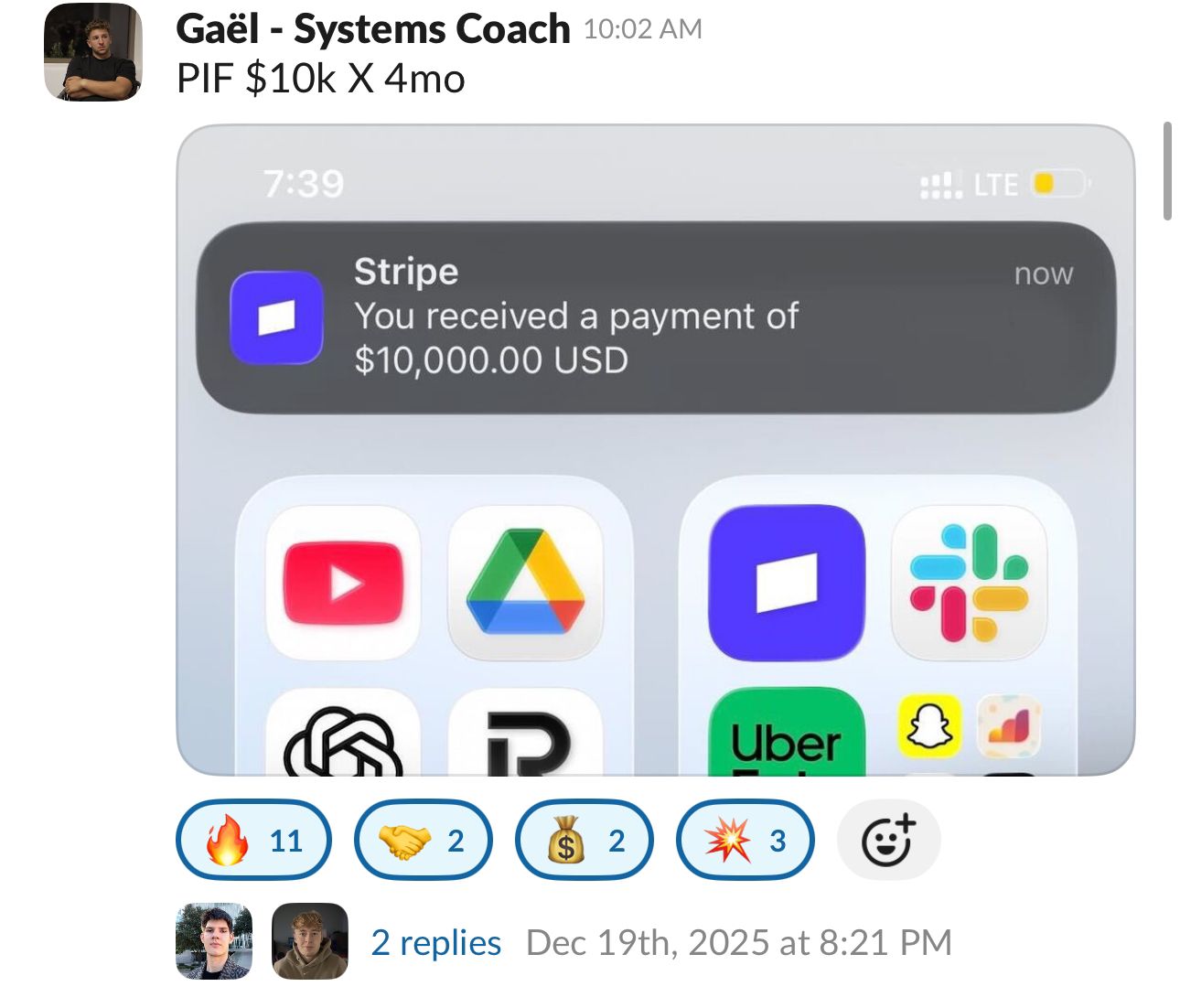 Gael Systems Coach - PIF $10k x 4 months